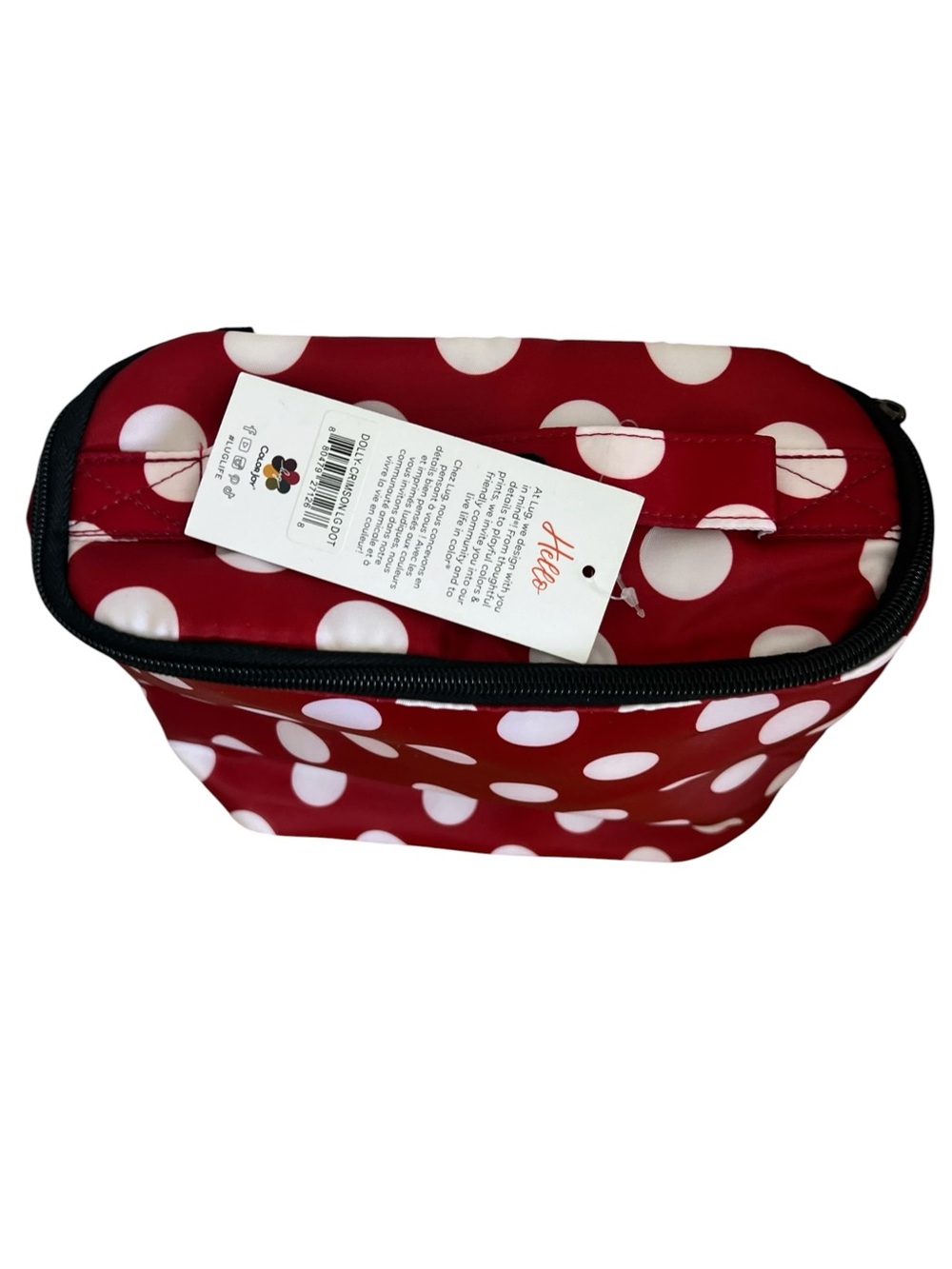 Lug | Dolly Red Polka Dot Red & White Plastic Lined Cosmetic Bag 
▪️P85 - Picture 3 of 7